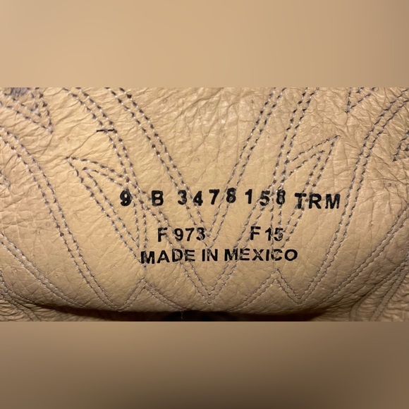 FRYE Billy Harness Turquoise/Multi Leather Western Cowgirl Boots
Women's Size 9 - Picture 10 of 13